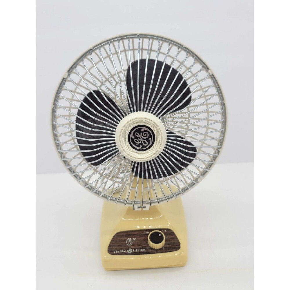 Vintage GE 2 Speed  Desk Fan Model PF-6 Electric 6"